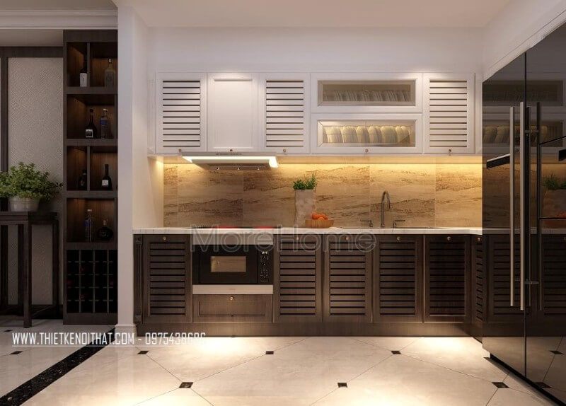 Trang trí phòng bếp ấn tượng và tinh tế hơn với đá ốp mặt bếp màu trắng cao cấp