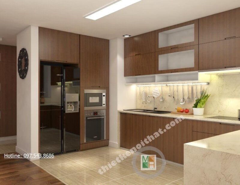 Đá ốp mặt bếp nhân tạo mang lại không gian nhà bếp sang trọng và sạch sẽ hơn